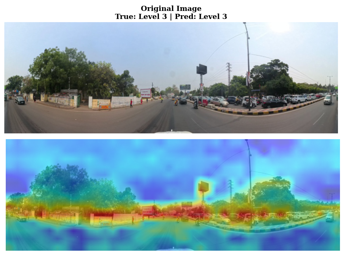 Patch similarity to CLS map from PANQIFormer on panoramic images